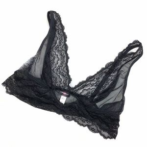 Black Lace Bralette Lingerie